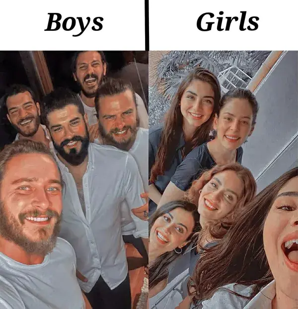 Girls side and boys side