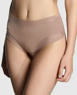 Cuecas de algodão de alta qualidade para peles sensíveis de mulher Janira Taupe L