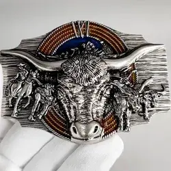 Cowboy Longhorn Belt Buckle