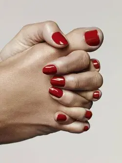 red nail polish