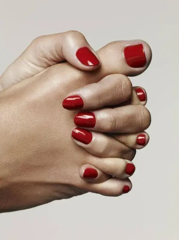 red nail polish