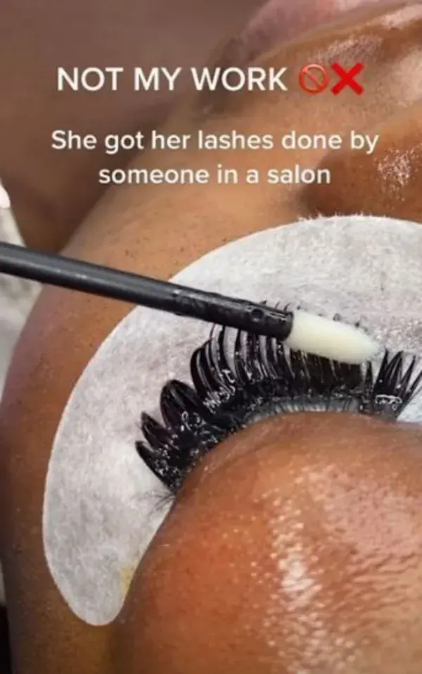 Beautician issues grim warning after client turns to her for help over painful botched lash job that took HOUR to remove