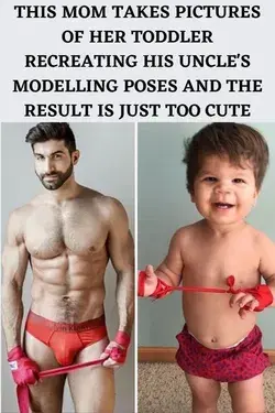 This Mom Takes Pictures Of Her Toddler Recreating His Uncle's Modelling Poses And The Result Is Just