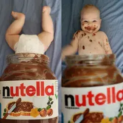 Nutella Baby, Baby Eating Nutella, Or Nutella Eating Nutella