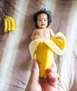Banana with baby
