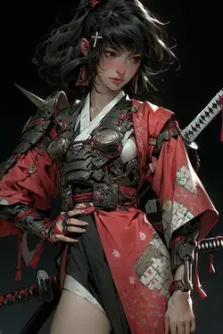 AI generated samurai girl