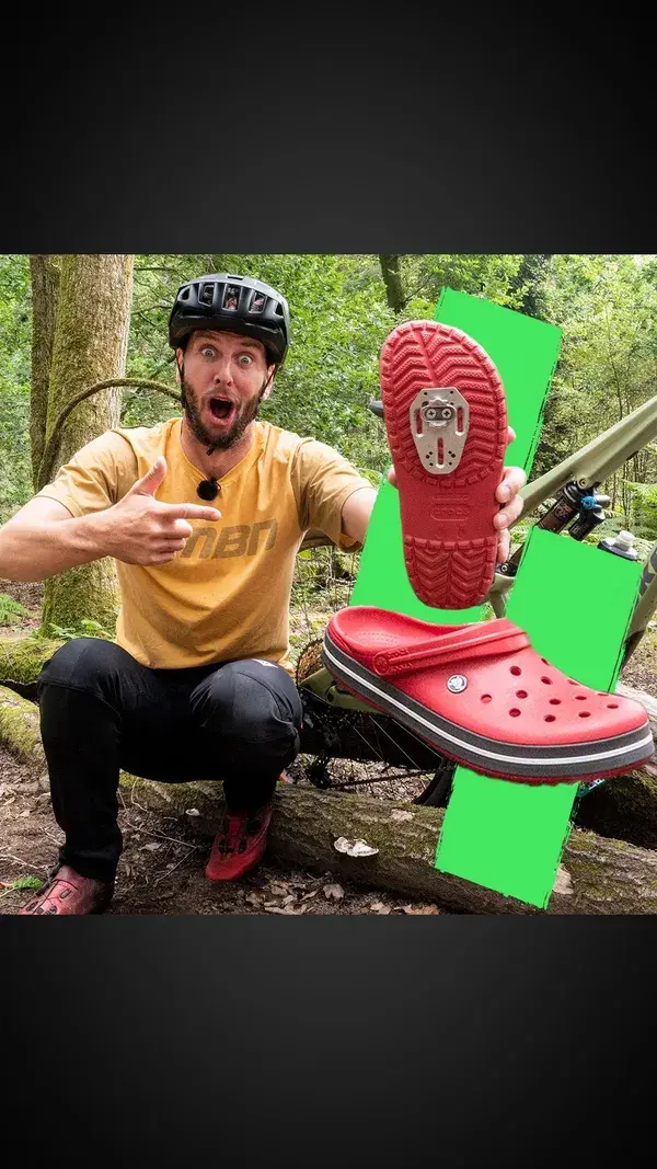 Can you Shred A Mountain Bike In Crocs? | Rich Makes Clipless Crocs