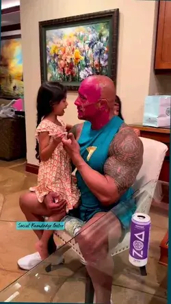 The Rock Playing With His Daughters ❤