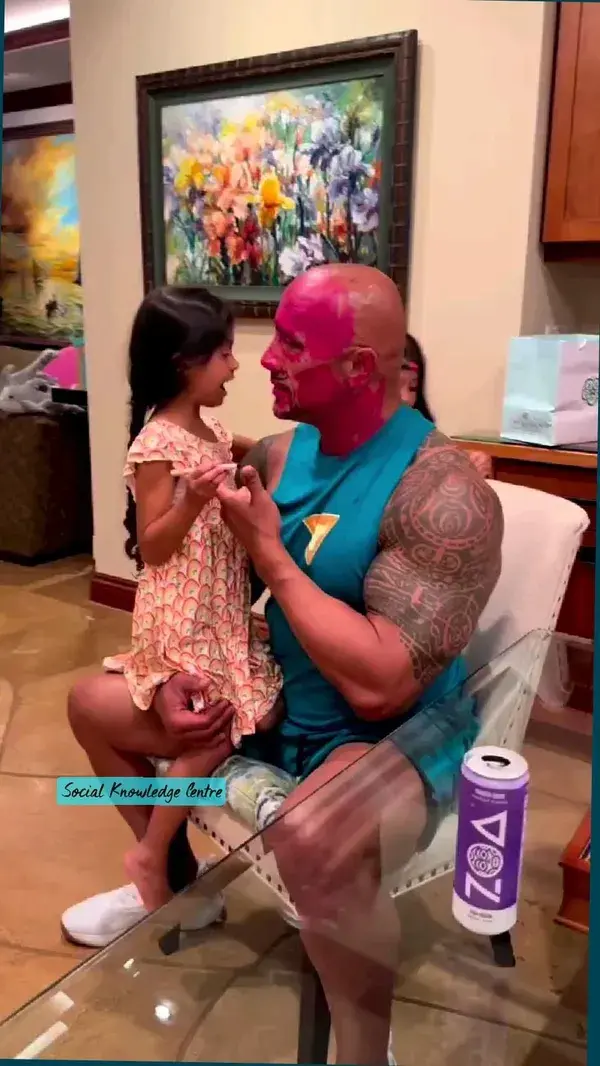 The Rock Playing With His Daughters ❤