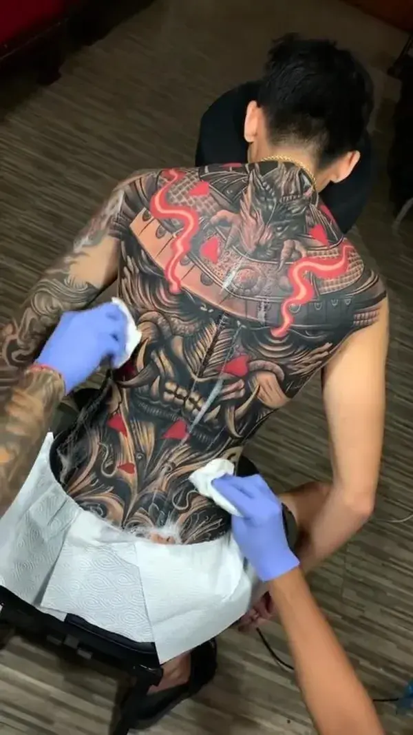 Dragon tattoo for back