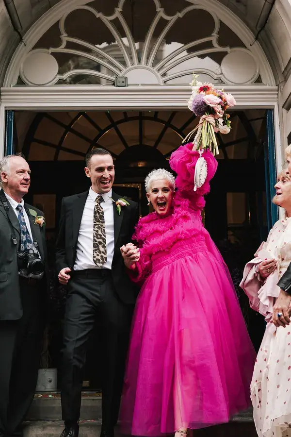 Meet The Bride Who Got Married In Hot Pink Molly Goddard Tulle