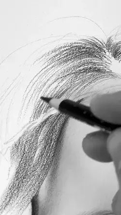 Charcoal Realistic Hair Drawing Techniques by artbyhayan