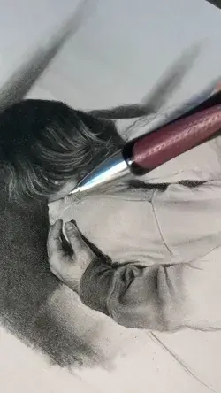 Girl Pencil Drawing Charcoal tutorial Art By silviemahdal_art