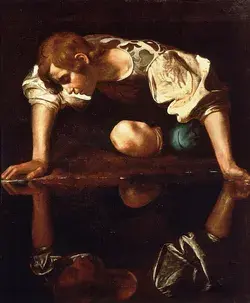Narcissus- Caravaggio 1596