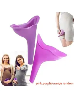 1pc Tritan Women Girl Urinal Outdoor Travel Camping Female Urinal Soft Silicone Urination Device Stand Up