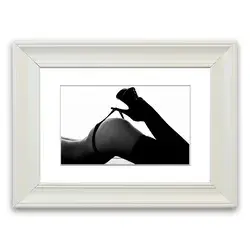 G String Stockings B~W Cornwall Bedroom - Picture Frame Photograph Print on Paper