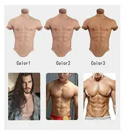 (eBay) TRANSKIN Silicone Muscle Chest Realistic Male Chest Enhancement Cosplay Suit