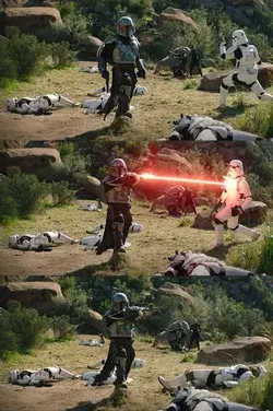 Boba Fett no-look kill shot