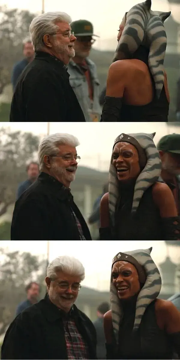 George Lucas and Rosario Dawson