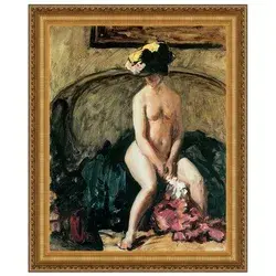 Vault W Artwork The Black Hat, 1900 by Philip Wilson Steer Framed Painting Print green/Red 17.25 x 15.25 x 2.0 in | Home Decor | Wayfair Canada