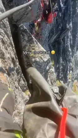 Rock Falls During Climb