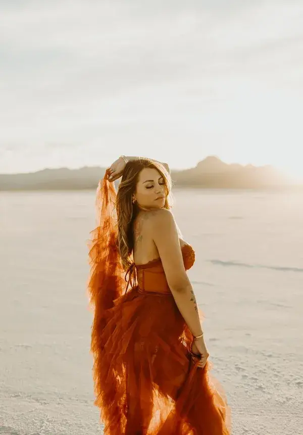 Utah bonneville salt flats portrait glam session