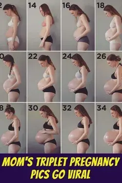 Mom's Pregnant With Triplets - Her Week-By-Week Progression Photos Are Going Viral