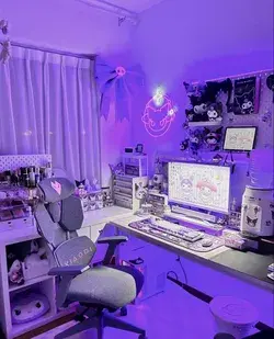 purple kuromi gaming setup ✿