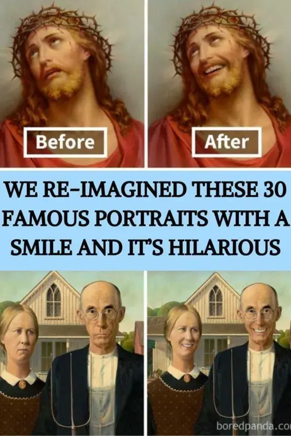 We Re-Imagined These 30 Famous Portraits With A Smile And It’s Hilarious