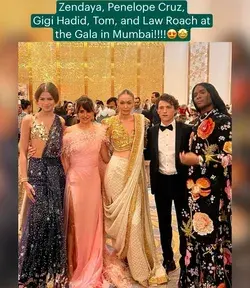 Zendaya, Penelope Cruz,  Gigi Hadid, Tom, and Law Roach at the Gala in Mumbai!!!!😍🤩