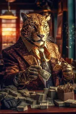 Leopard in a suit