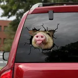 Pigs Breaking Out Car Sticker Decal for Window