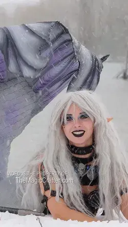 WINTER MERMAID - Steampunk Goth Mermaid in the Snow (click for more videos)