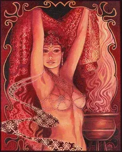 Hathor's Song Egyptian Goddess of Love 16x20 Poster Fine Art Print Pagan Mythology Bohemian Gypsy Wi