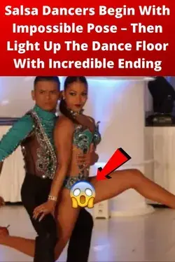 Salsa dancers begin with impossible pose – then light up the dance floor with incredible ending