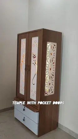 Temple Design with Pocket Doors, CNC Acrylic Jaali