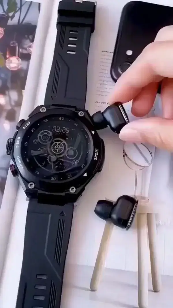 Smartwatch with Wireless Earphones