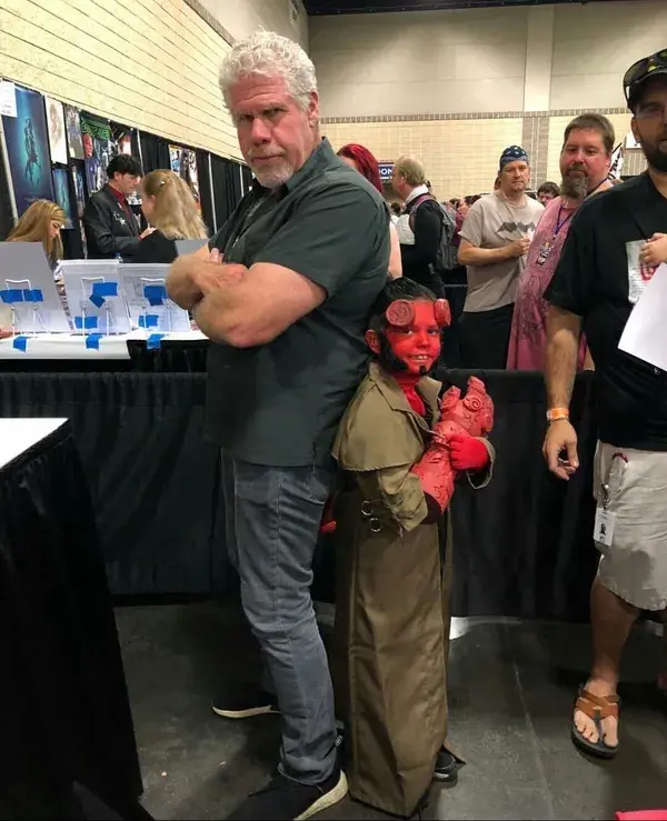 This is just too awesome!  Ron Perlman just made mini-Hellboy's day!