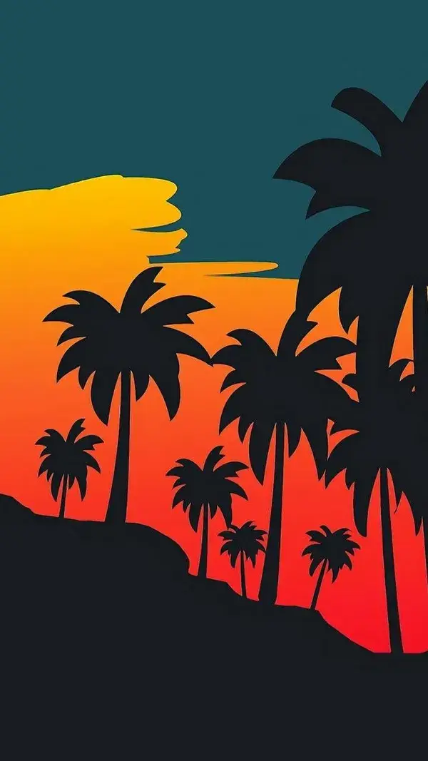 EveningPalmTrees