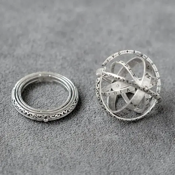 Foldable armillary sphere ring