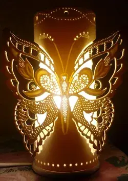 Lámpara de pvc mariposa