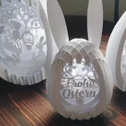 3D Ostereier basteln aus Papier