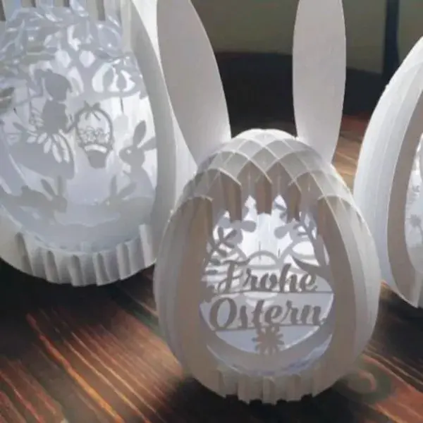 3D Ostereier basteln aus Papier