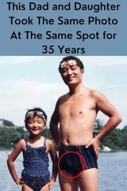 This Dad and Daughter Took The Same Photo At The Same Spot for 35 Years