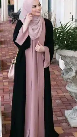 New & Latest Modest  Fancy Contrast Embellish Abaya With Headscrave /#Burqa design,💓