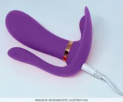 Vibrador Triplo sem Fio Aiko Roxo - Désir