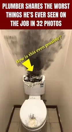 Plumber shares the worst things he's ever seen on the job in 32 photos