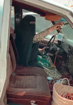 Saudi woman driving