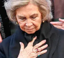 Engagement ring and pinky ring of H. M Queen Sofia of Spain