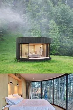 LUMIPOD, la pequeña cabaña curva prefabricada diseñada para conectar con la naturaleza.